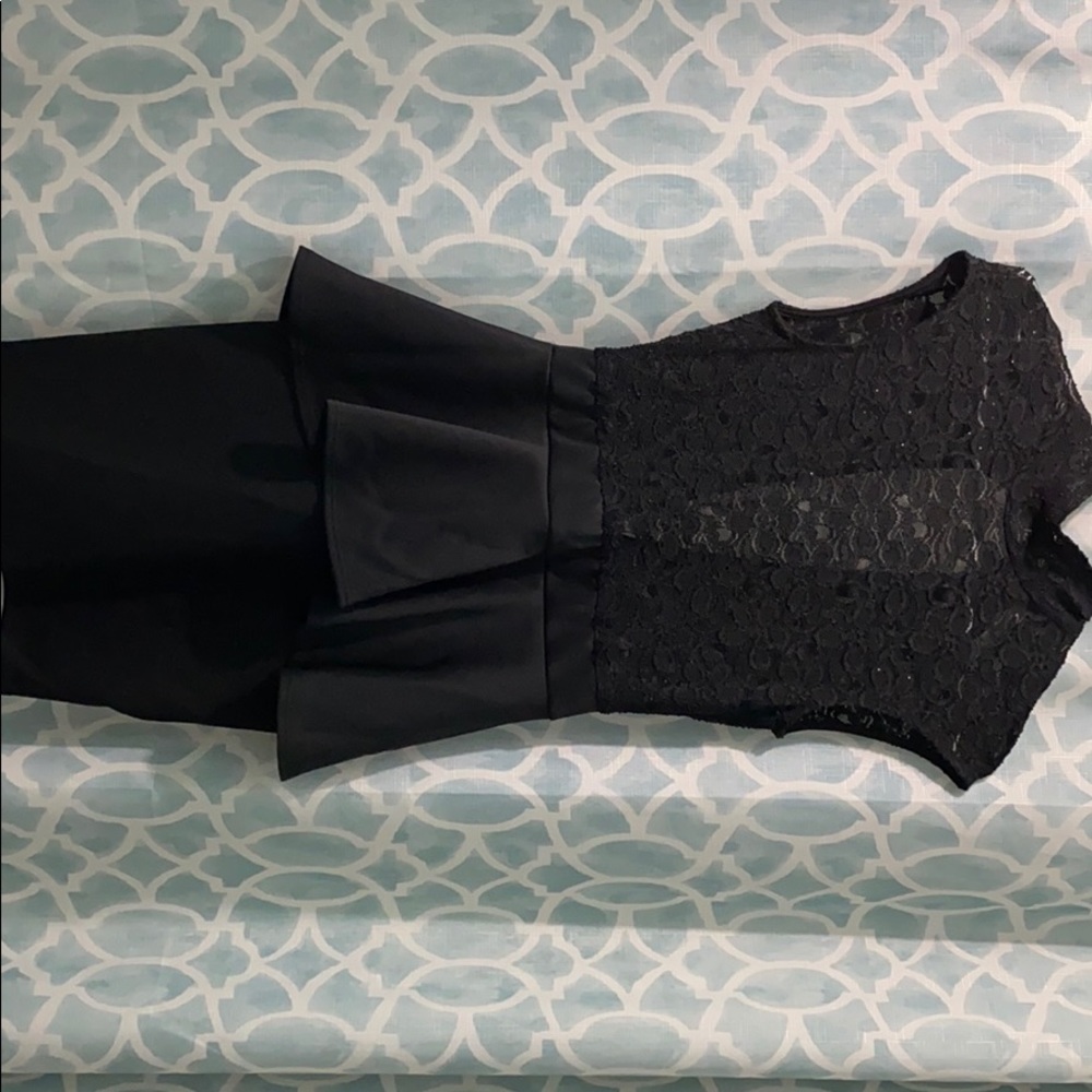 Black open back cocktail dress